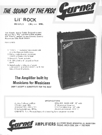 Garnet Lil' Rock circa 1968