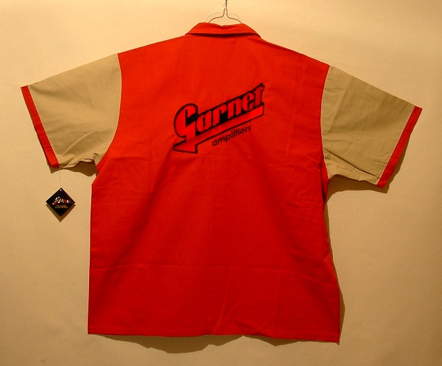 Garnet Retro Bowling Shirt in Red/Tan